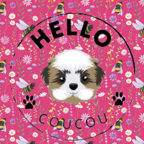 Magenta Bee - Double Sided Bandana Hello Coucou