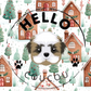 Gingerbread Wonderland - Female Reusable Dog Nappy Hello Coucou