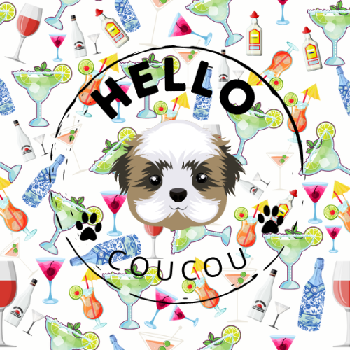 Booze Hound - Double Sided Bandana Hello Coucou