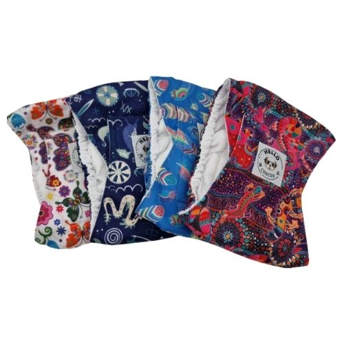 Assorted Patterns - Male Nappy/Belly Band Pack of 4 Hello Coucou